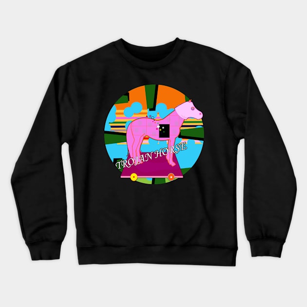 Trojan Horse Crewneck Sweatshirt by momomoma